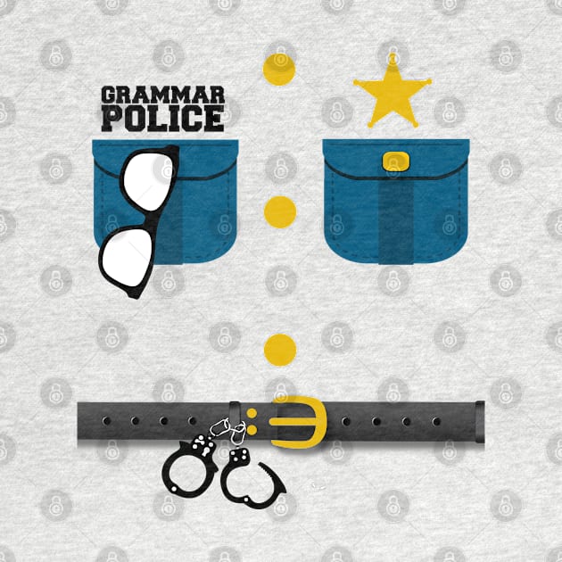 Grammar Police Costume Funny by mansour